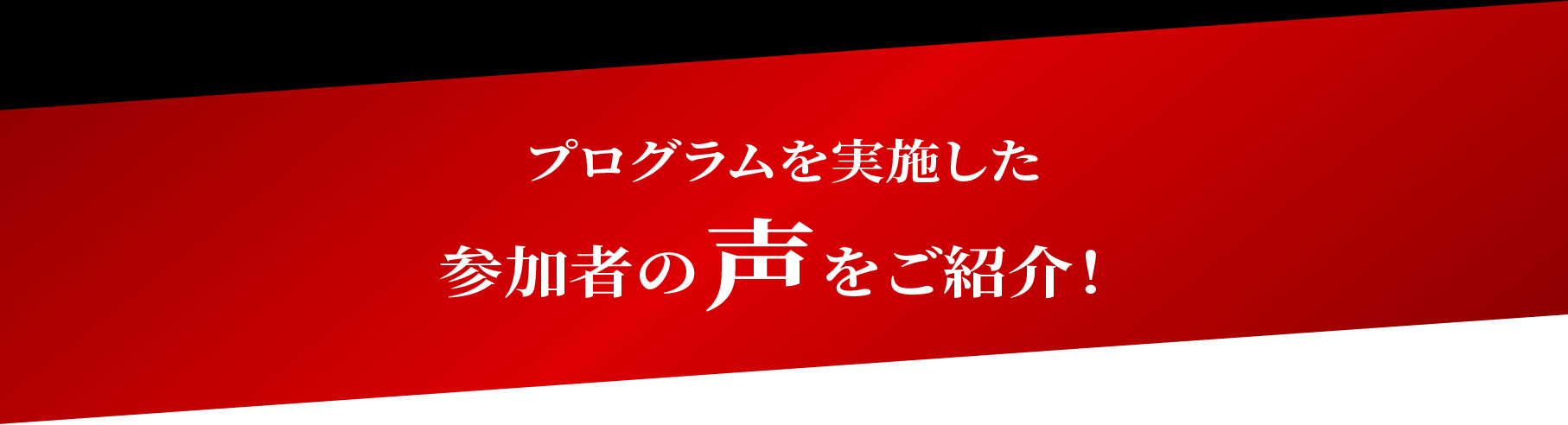 プログラムを実施した参加者の声をご紹介！