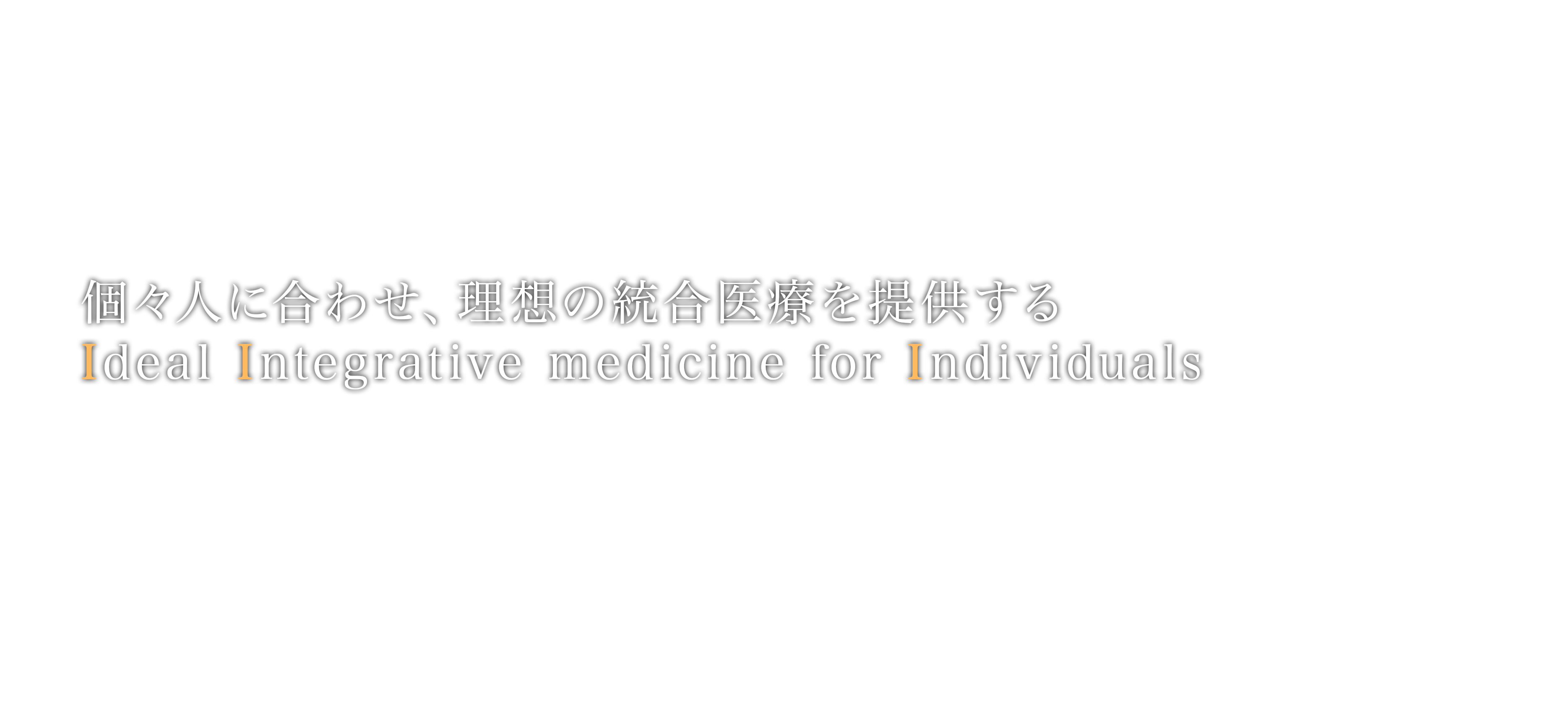 個々人に合わせ、理想の統合医療を提供する Providing ideal integrative medicine for individuals